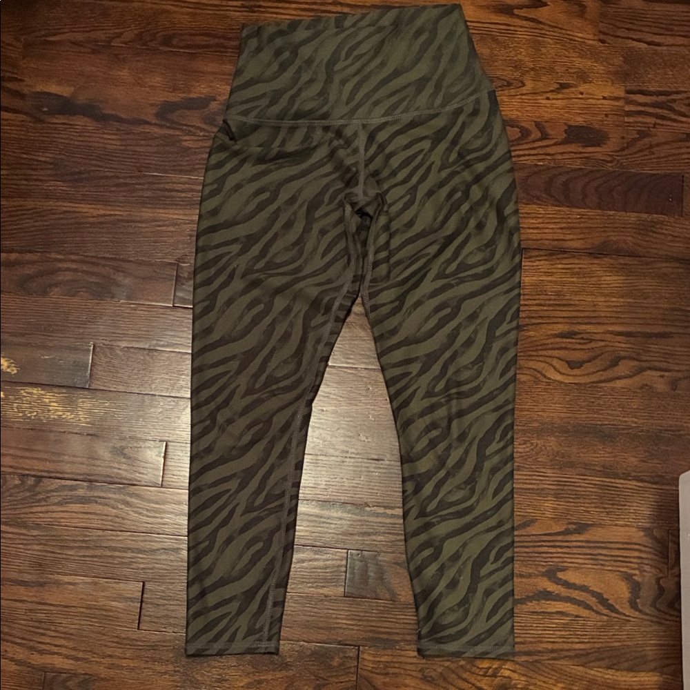 ♦️Evolution and Creation Olive and Black Zebra Leggings